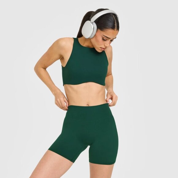 SoftMotion™ High Waisted Shorts 6" with White Logo - Picture 1 of 3